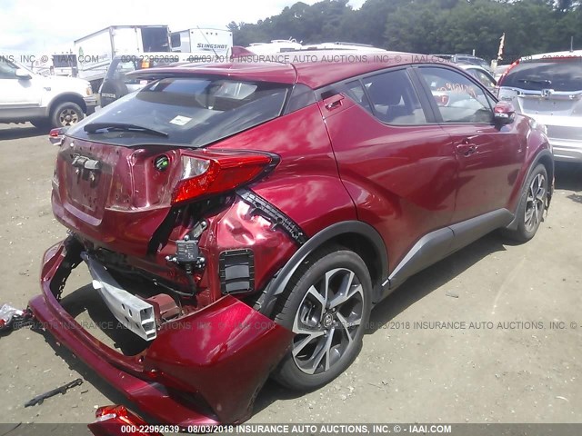 NMTKHMBX7JR010573 - 2018 TOYOTA C-HR XLE/XLE PREMIUM RED photo 4