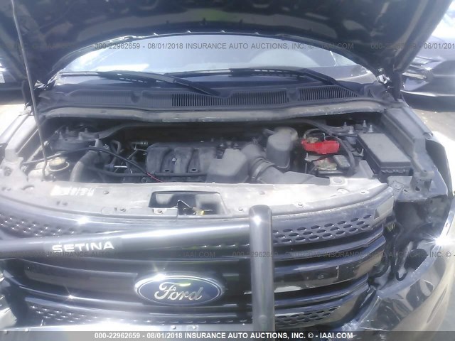 1FM5K8AR2FGA28499 - 2015 FORD EXPLORER POLICE INTERCEPTOR BLACK photo 10