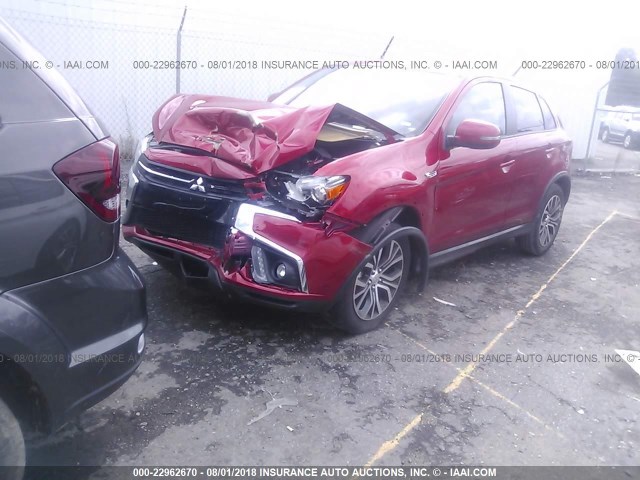 JA4AP3AW3JU012989 - 2018 MITSUBISHI OUTLANDER SPORT ES/SE RED photo 2