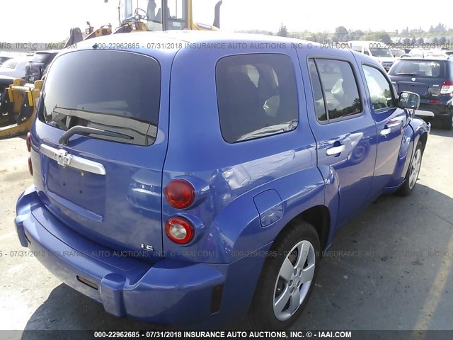 3GNDA13D86S603113 - 2006 CHEVROLET HHR LS BLUE photo 4