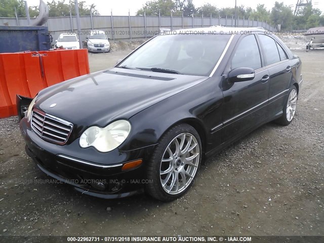 WDBRF52H56A893953 - 2006 MERCEDES-BENZ C GENERATION 2006 230 BLACK photo 2