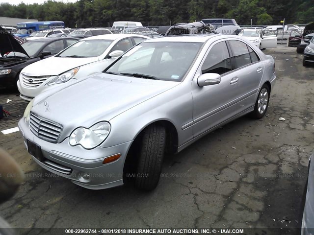 WDBRF81J95F591895 - 2005 MERCEDES-BENZ C 240 4MATIC SILVER photo 2