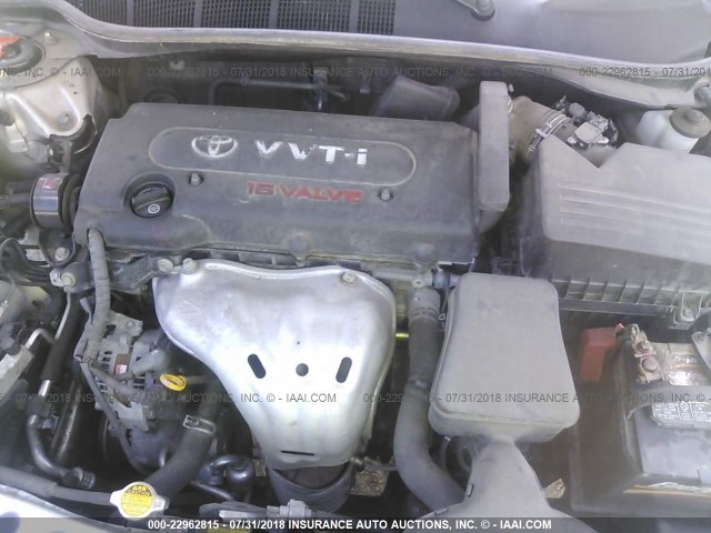 4T4BE46K59R079683 - 2009 TOYOTA CAMRY SE/LE/XLE SILVER photo 10