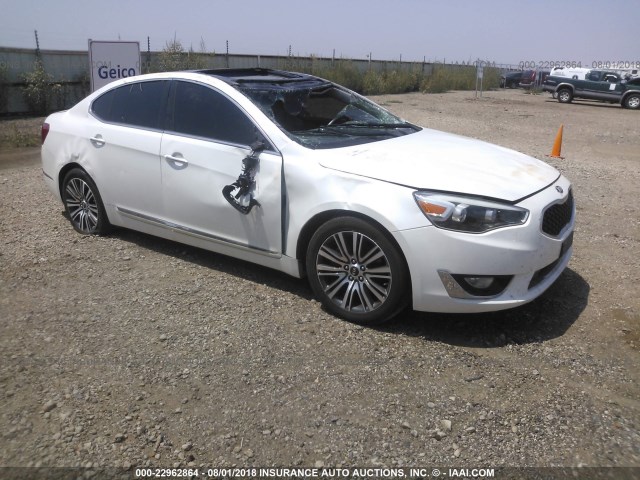 KNALN4D78E5139961 - 2014 KIA CADENZA PREMIUM/LIMITED WHITE photo 1