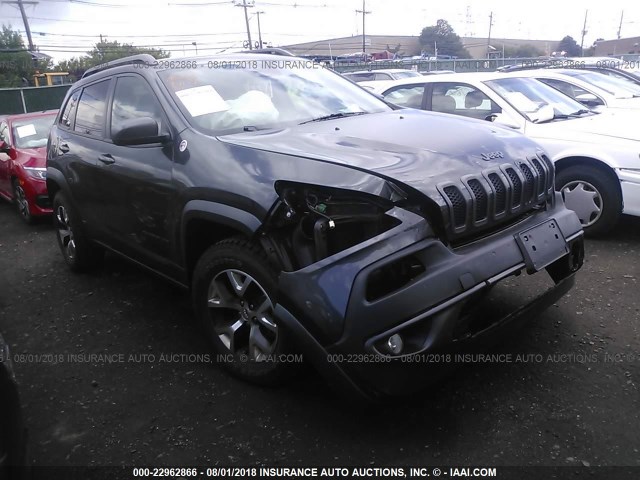 1C4PJMBS0FW699203 - 2015 JEEP CHEROKEE TRAILHAWK GRAY photo 1