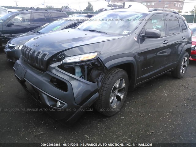 1C4PJMBS0FW699203 - 2015 JEEP CHEROKEE TRAILHAWK 灰色 照片 2