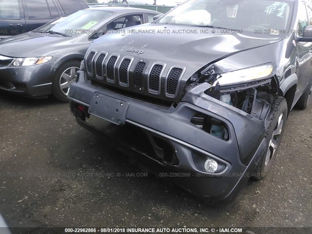 1C4PJMBS0FW699203 - 2015 JEEP CHEROKEE TRAILHAWK 灰色 照片 6