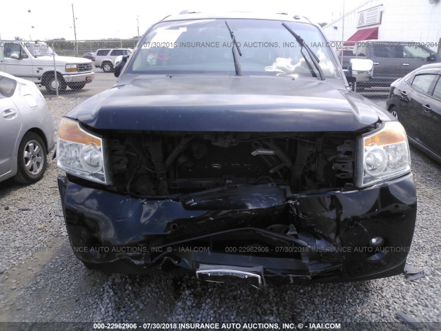 5N1BA08D08N631967 - 2008 NISSAN ARMADA SE/LE BLACK photo 6