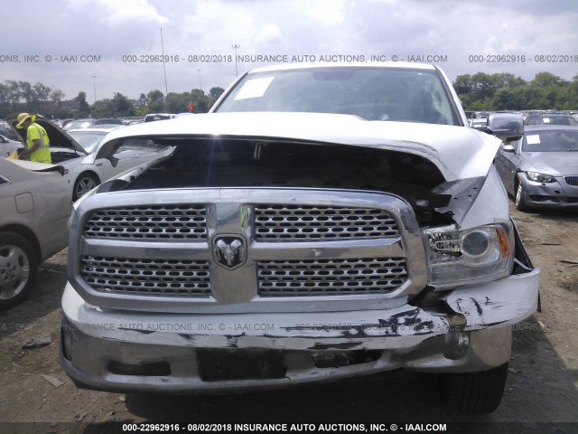 1C6RR7NT7GS229564 - 2016 RAM 1500 LARAMIE WHITE photo 6