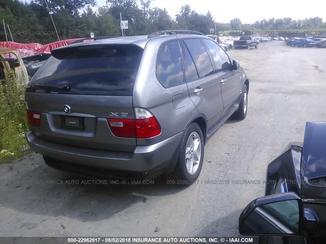 5UXFB53575LV12416 - 2005 BMW X5 4.4I GRAY photo 4