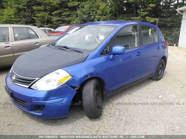 3N1BC1CP6AL396117 - 2010 NISSAN VERSA S/SL Dark Blue photo 2