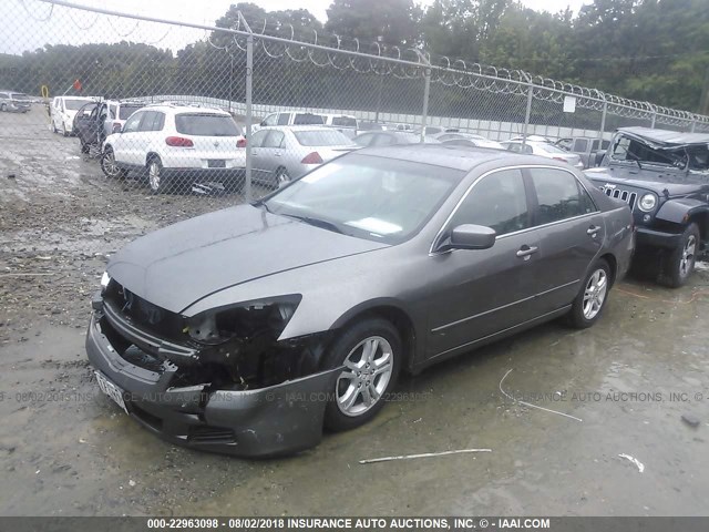 1HGCM56816A017776 - 2006 HONDA ACCORD EX GRAY photo 2