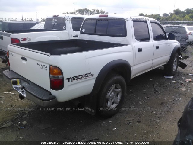 5TEHN72N23Z252147 - 2003 TOYOTA TACOMA DOUBLE CAB 白色 照片 4