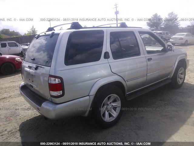 JN8DR09Y13W820058 - 2003 NISSAN PATHFINDER LE/SE SILVER photo 4