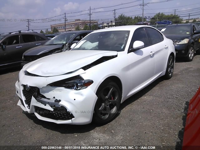 ZARFAEEN2H7559597 - 2017 ALFA ROMEO GIULIA TI Q4 WHITE photo 2