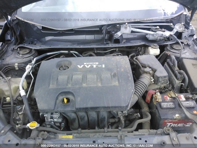 2T1KU4EEXAC456216 - 2010 TOYOTA COROLLA MATRIX  GRAY photo 10