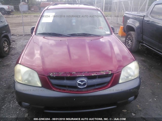 4F2CZ06153KM55485 - 2003 MAZDA TRIBUTE ES RED photo 6