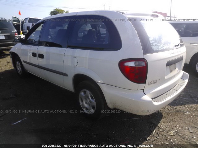 1B4GP24322B613686 - 2002 DODGE GRAND CARAVAN SE WHITE photo 3