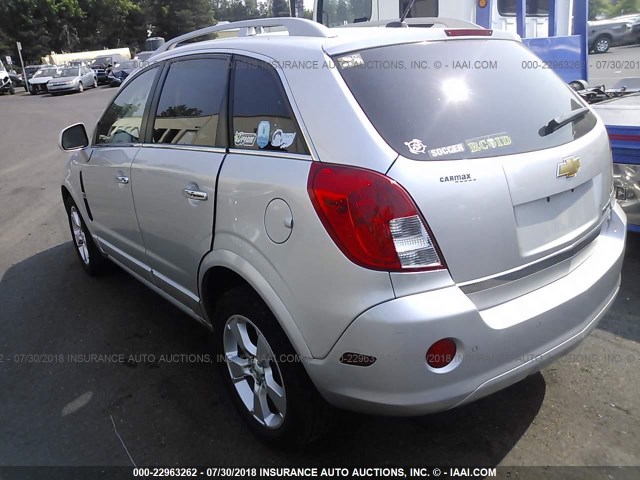 3GNAL4EK5ES652049 - 2014 CHEVROLET CAPTIVA LTZ SILVER photo 3