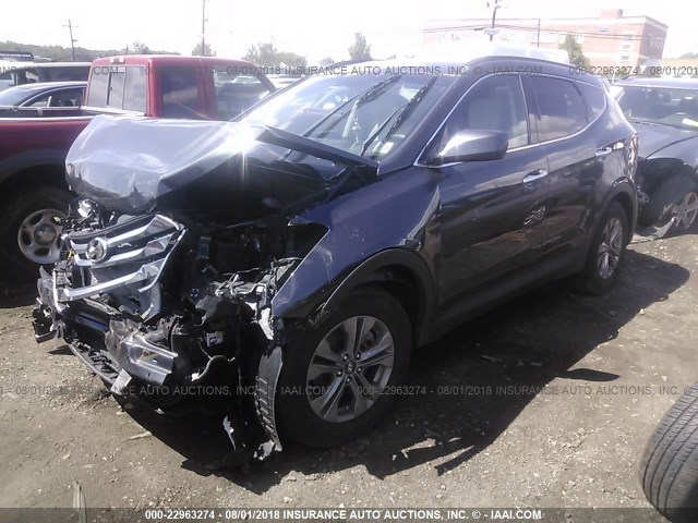 5XYZUDLB1GG371172 - 2016 HYUNDAI SANTA FE SPORT  GRAY photo 2