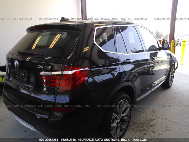 5UXWX9C32H0W75035 - 2017 BMW X3 XDRIVE28I BLACK photo 4