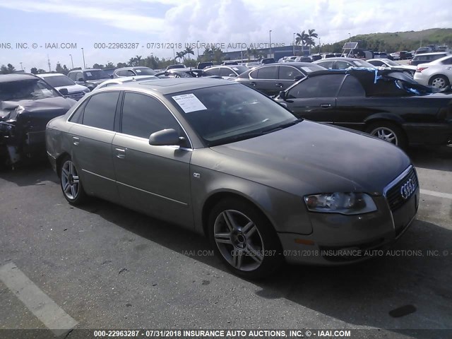 WAUDF78E07A150345 - 2007 AUDI A4 2.0T QUATTRO TAN photo 1