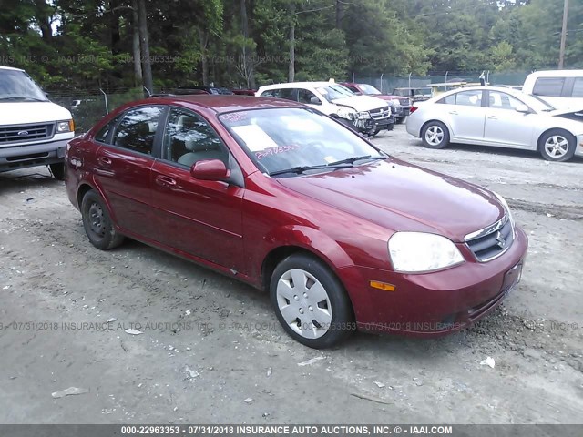 KL5JD56Z08K775545 - 2008 SUZUKI FORENZA RED photo 1