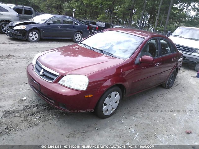 KL5JD56Z08K775545 - 2008 SUZUKI FORENZA RED photo 2