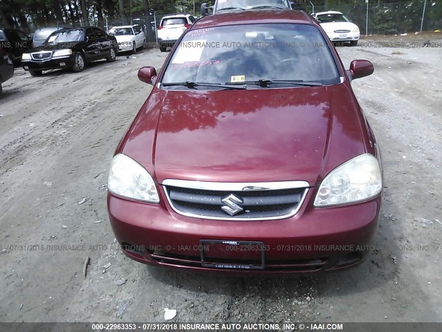 KL5JD56Z08K775545 - 2008 SUZUKI FORENZA RED photo 6