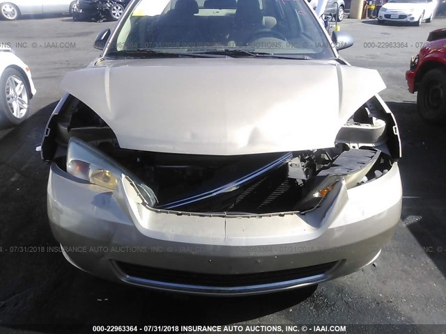 1G1ZS51F56F298819 - 2006 CHEVROLET MALIBU LS ოქროსფერი ფოტო 6