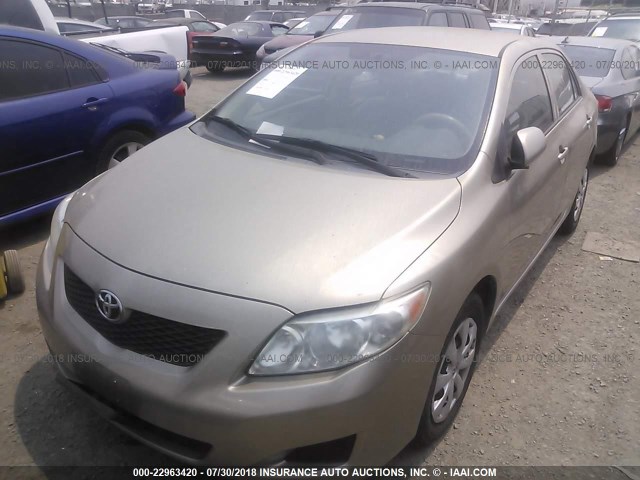 1NXBU40E09Z084984 - 2009 TOYOTA COROLLA S/LE/XLE GOLD photo 2