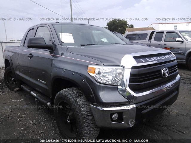 5TFRM5F14FX084882 - 2015 TOYOTA TUNDRA DOUBLE CAB SR/SR5 GRAY photo 1