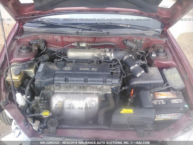 KMHJF35F3YU965534 - 2000 HYUNDAI ELANTRA GLS RED photo 10