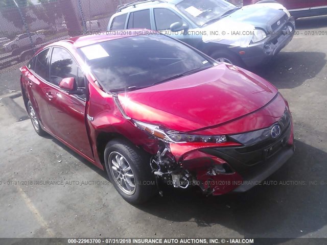 JTDKARFP1H3027085 - 2017 TOYOTA PRIUS PRIME  RED photo 1