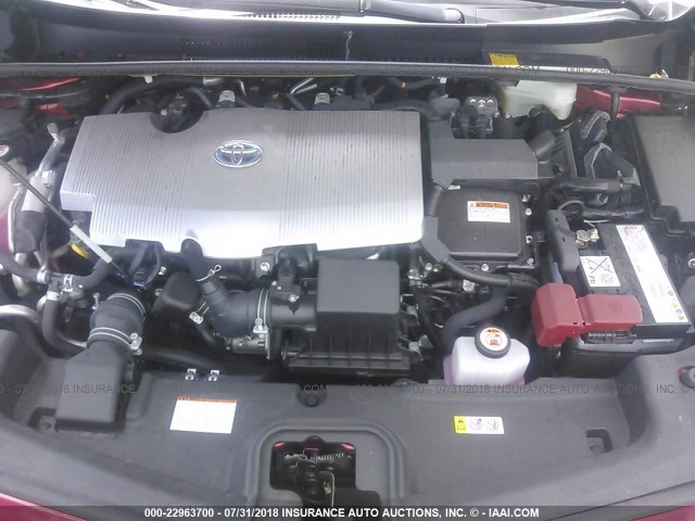 JTDKARFP1H3027085 - 2017 TOYOTA PRIUS PRIME  红色 照片 10