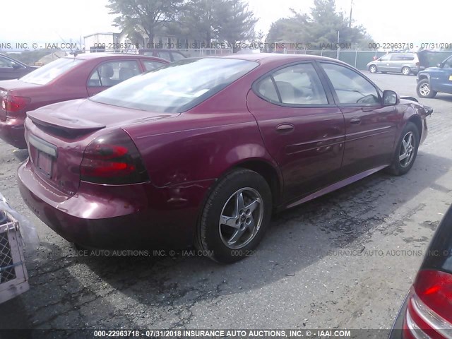 2G2WS522541111738 - 2004 PONTIAC GRAND PRIX GT2 RED photo 4