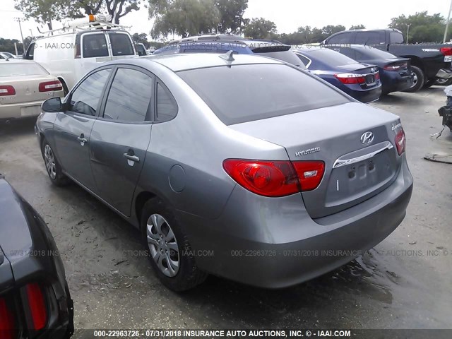 KMHDU4AD3AU102980 - 2010 HYUNDAI ELANTRA BLUE/GLS/SE GRAY photo 3