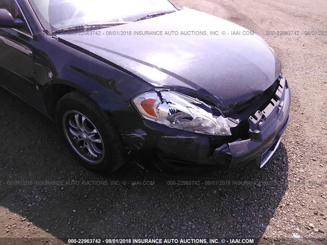 2G1WS581869402242 - 2006 CHEVROLET IMPALA POLICE BLACK photo 6