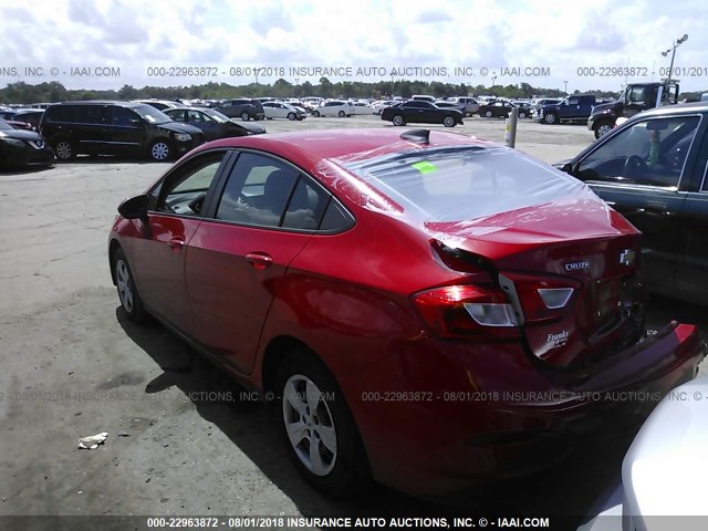 1G1BC5SM4H7143140 - 2017 CHEVROLET CRUZE LS RED photo 3
