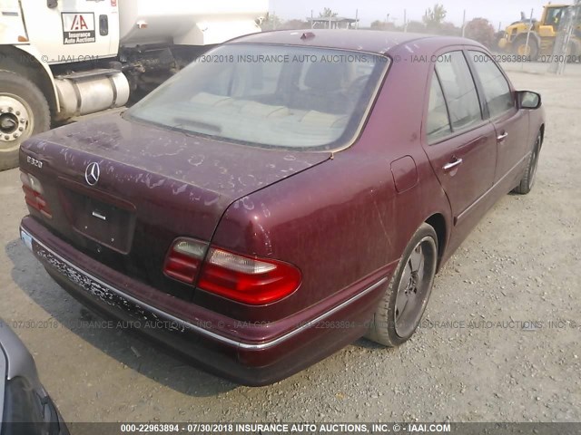 WDBJF65J41B340778 - 2001 MERCEDES-BENZ E 320 BURGUNDY photo 4