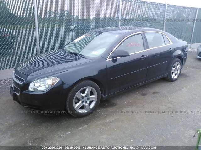 1G1ZB5E14BF113376 - 2011 CHEVROLET MALIBU LS BLACK photo 2