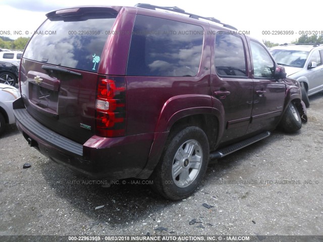 1GNUKBE0XAR118657 - 2010 CHEVROLET TAHOE K1500 LT MAROON photo 4