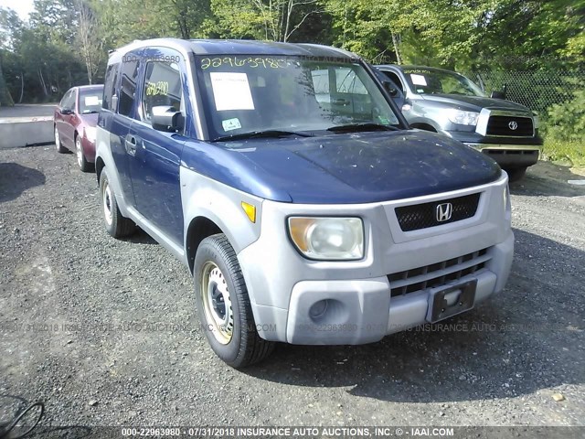 5J6YH28243L008838 - 2003 HONDA ELEMENT DX BLUE photo 1