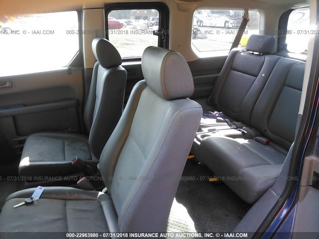 5J6YH28243L008838 - 2003 HONDA ELEMENT DX BLUE photo 8