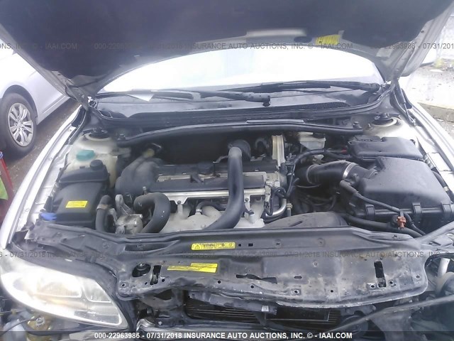 YV1RS592862505780 - 2006 VOLVO S60 2.5T SILVER photo 10