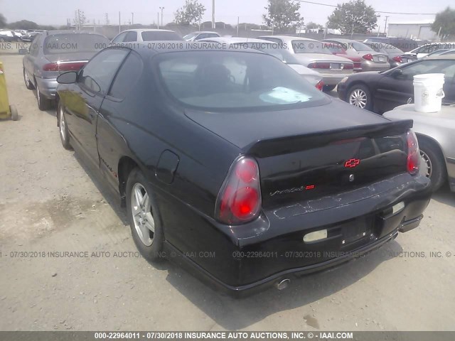 2G1WX12K539349684 - 2003 CHEVROLET MONTE CARLO SS შავი ფოტო 3