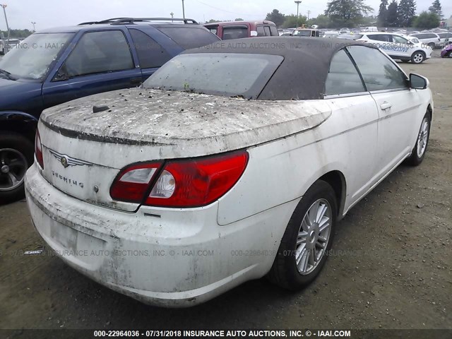 1C3LC55R08N693406 - 2008 CHRYSLER SEBRING TOURING WHITE photo 4