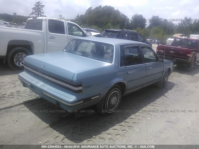 1G4AL19X6GD427862 - 1986 BUICK CENTURY LIMITED BLUE photo 4