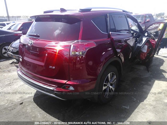 2T3WFREV4JW450779 - 2018 TOYOTA RAV4 ADVENTURE/XLE 栗色 照片 4