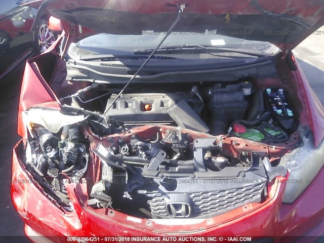 2HGFG3B08CH528147 - 2012 HONDA CIVIC EXL 红色 照片 10